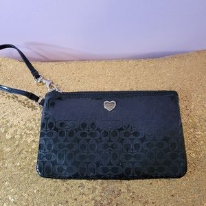 Black Coach Wristlet